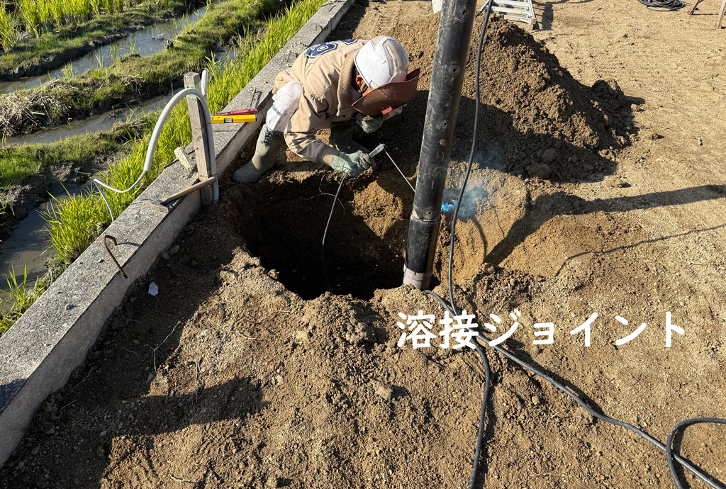 資材置き場に井戸をつくる 奈良県北葛城郡広陵町で超打込み井戸「剛筒」を施工